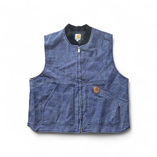Rework Carhartt Washed Weste Indigoblau Größe L